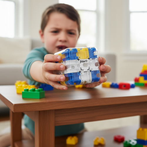 Kostka Skupienia 3D - kreatywna kostka z labiryntem