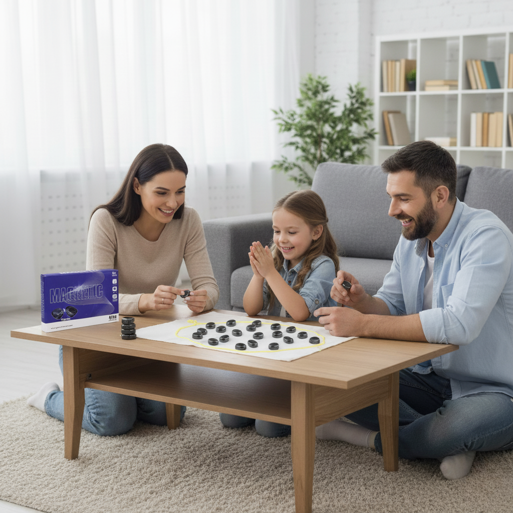 Mag Bitwa - gra magnetyczna dla dzieci i dorosłych, zestaw 30 magnesów (2–4 graczy)