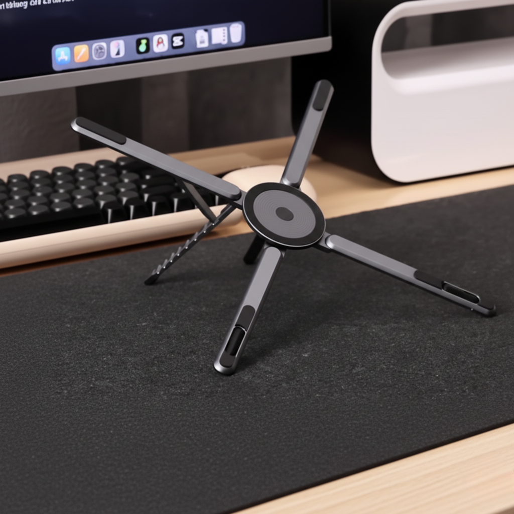 Składany aluminiowy stojak magnetyczny 3w1 (laptop | tablet | telefon)