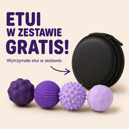 SENSORKI- Kulki Magnetyczne Sensoryczne. 4 sztuki + etui