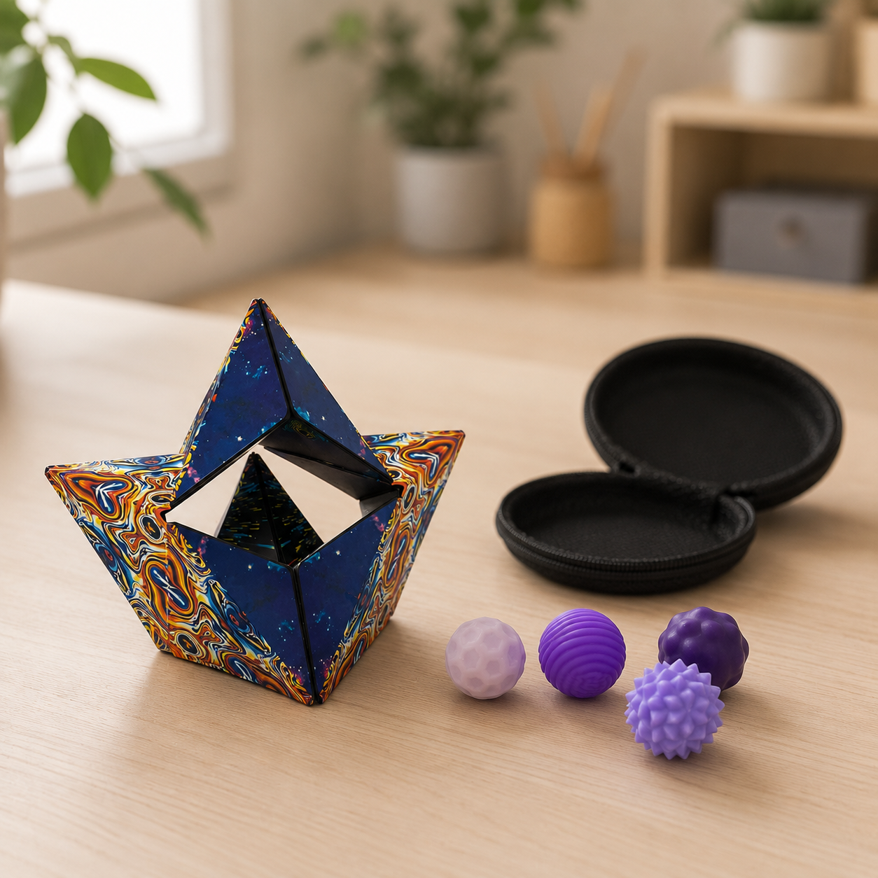SENSORKI- Kulki Magnetyczne Sensoryczne. 4 sztuki + etui